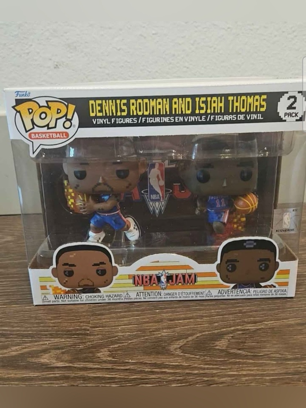 Funko Pop! Basketball NBA JAM Dennis Rodman & Isiah Thomas 2- Pack Vinyl Figure.